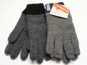 Mens knitted fleece lined gloves - 2/cols (match MW605)