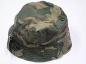 Camo/plain reversible cotton bucket hat (M-L/L-XL)