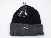 Thermal lined knitted black/grey trim hat*