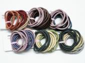 Pkt 12, 4mm coloured snag free hair bands - 6asstd. Pkt 12, 4mm coloured snag free hair bands - 6asstd.