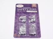 Pack 80, 4asstd safety pins*