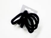 Pkt 6, thick black jersey fabric hair bands.