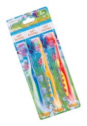 Pack 3, children’s soft bristle toothbrushes^