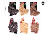 Plush chicken dog toy with squeak - 3asstd. Plush chicken dog toy with squeak - 3asstd.