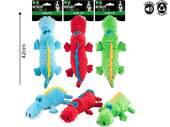 Squeaky plush alligator dog toy - 3/cols*