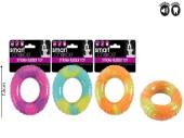 Tie dye rubber dog ring toy - 3/cols*
