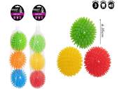 Pack 3, spikey rubber dog balls*