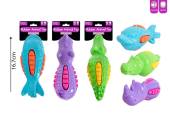 Rubber animal toy with squeaker - 3asstd.