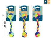 25cm dumbbell rope dog toy - 3/cols* 25cm dumbbell rope dog toy - 3/cols*