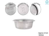 Stainless steel 21cm textured pet bowl. Stainless steel 21cm textured pet bowl.