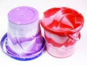 Round marble bucket H17cm - 3/cols* Round marble bucket H17cm - 3/cols*