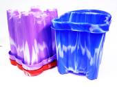 Large marble castle bucket H20cm - 3/cols** Large marble castle bucket H20cm - 3/cols**