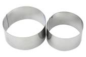 Set 2, s/steel food ring moulds. Set 2, s/steel food ring moulds.