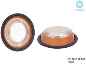 S/steel copper pet bowl 180ml* S/steel copper pet bowl 180ml*
