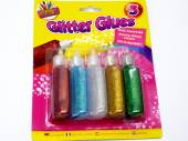 Pkt 5, glitter glues*