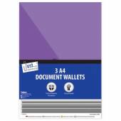 Pkt 3, A4 document wallets*