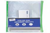Pkt 4, A5 zip-seal document wallets - 4/cols*