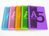 Silvine A5 twin wire notebook - 5/cols. Silvine A5 twin wire notebook - 5/cols.