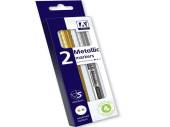 Pack 2, gold and silver metallic markers* Pack 2, gold and silver metallic markers*