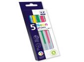 Pack 5, neon gel pens*