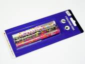 Pkt 3, floral/dots ball point pens - 2asstd*