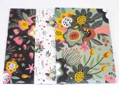Hardback floral note book A4 - 3asstd*
