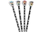 Pirate pencil with eraser - 4asstd*