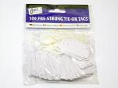 Pkt 100, pre-strung tie-on tags*
