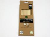 Pack of 10 eco colouring pencils.
