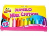 12 jumbo wax crayons.*