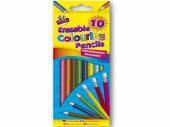 Pkt 10, erasable colour pencils*