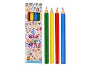 Pack 4, mini colour pencils*
