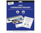 Pack 8, A4 laminating pouches*