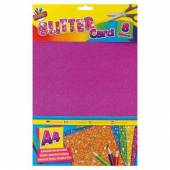 Pkt 8 sheets A4 glitter card*