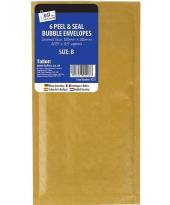 Pack 6, size B bubble envelopes (120x215mm)