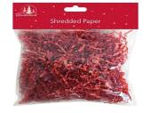RED shredded paper.