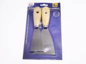 Pack 2 assorted wood handle scrapers* Pack 2 assorted wood handle scrapers*