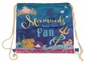 Mermaids slogan drawstring bag (33x43cm) Mermaids slogan drawstring bag (33x43cm)