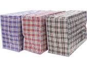 Jumbo pvc zipper checked shopping bag. (79x66x30.5cm) Jumbo pvc zipper checked shopping bag. (79x66x30.5cm)