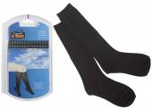 Black travel support socks. Black travel support socks.