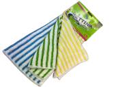 Pack 3, striped microfibre dishcloths*