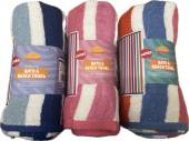 Jumbo bath and beach towel      (90x165cm) - 3/cols.