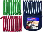 Quilted double oven mitten - 3/cols* Quilted double oven mitten - 3/cols*