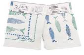 Pack 3, Seas the Day cotton tea towels*