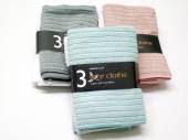 Pack 3, microfibre face cloths - 4/cols* Pack 3, microfibre face cloths - 4/cols*