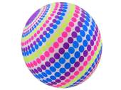 9\" coloured dot printed ball.
(DEFLATED) 9" coloured dot printed ball.
(DEFLATED)