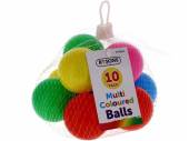 Pack 10, multi coloured play balls*