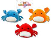 8" plush crab 3/cols.