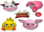 7\" plush angry farm animal - 4asstd* 7" plush angry farm animal - 4asstd*