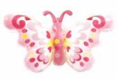 Inflatable pink butterfly on wrist band (25cm)*